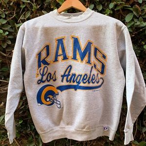 VINTAGE Los Angeles Rams Grey Crewneck Sweatshirt